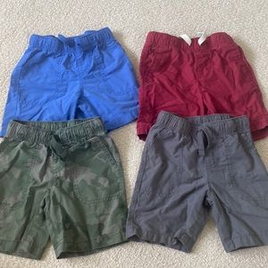 4 pairs toddler boys 2T shorts okie dokie and old navy brands